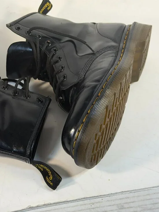 DR MARTENS Black leather military type boots M-8 /L -9 - Picture 9 of 11